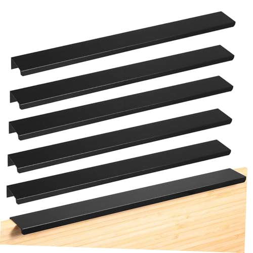 HOLIDYOYO 6 Stück Schwarze Aluminiumlegierung Möbelgriffe Verdeckte Schrankgriff Kantenzug für Küchenschränke Schlafzimmer mit Schrauben Einfach zu Montieren HOLIDYOYO 6 Stück Schwarze Aluminiumlegierung Möbelgriffe Verdeckte Schrankgriff Kantenzug für Küchenschränke Schlafzimmer mit Schrauben Einfach zu Montieren von HOLIDYOYO