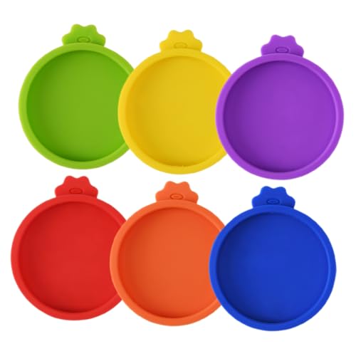 HOLIDYOYO 6 Stück Silikondeckel Für Einmachgläser Pumpspenderdeckel Für Katzenfutter Silikonabdeckung Für Dosen Verschlussdeckel Mit Breiter Öffnung Einmachglasdeckel Dosendeckel von HOLIDYOYO