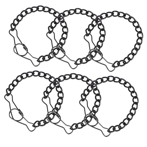 HOLIDYOYO 6 Stück Teiliges Schwarze Metallketten zum Aufhängen von Türschildern und Brandschutzanzeigen Robuste Eisenglas Hängematerialien für Innen und Außenbereich Installieren Langlebig von HOLIDYOYO