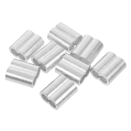 HOLIDYOYO 8 Stück Aluminium Crimpschlaufe Kabelleitungsend Schutz für Drahtseilverbindungen Doppel Hülsen für Sichere Kabelinstallationen Verstärkt mit Stahlseil HOLIDYOYO 8 Stück Aluminium Crimpschlaufe Kabelleitungsend Schutz für Drahtseilverbindungen Doppel Hülsen für Sichere Kabelinstallationen Verstärkt mit Stahlseil von HOLIDYOYO
