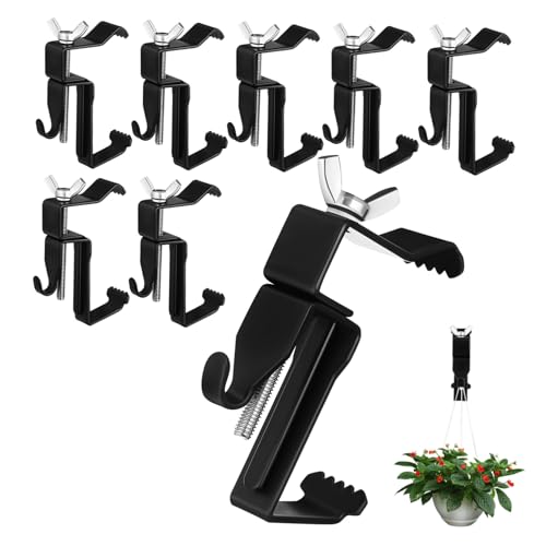 HOLIDYOYO 8 Stück Einstellbare Metall Ziegelhaken Wandclips für Außenbereich Robuste Wandhalterung ohne Bohren Vielseitige Klammern für Ziegelwände Platzsparend und Einfach zu Montieren von HOLIDYOYO