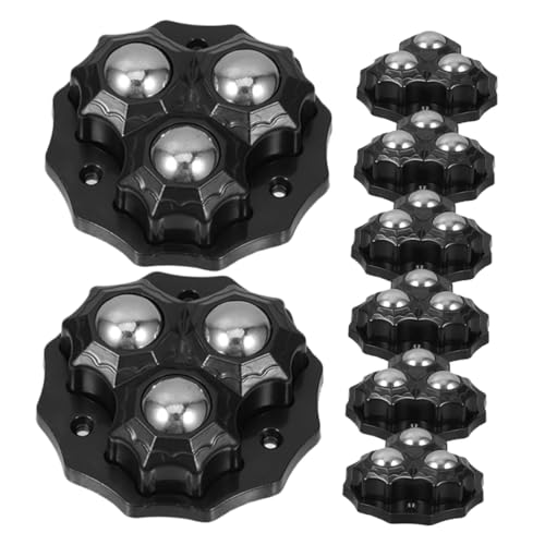 HOLIDYOYO 8 Stück Selbstklebende Edelstahl Kugelrollen Möbelrollen Schwenkbar Leise Möbelgleiter für Kleine Geräte und Aufbewahrungsboxen Boden Schonend Wartungsfrei von HOLIDYOYO
