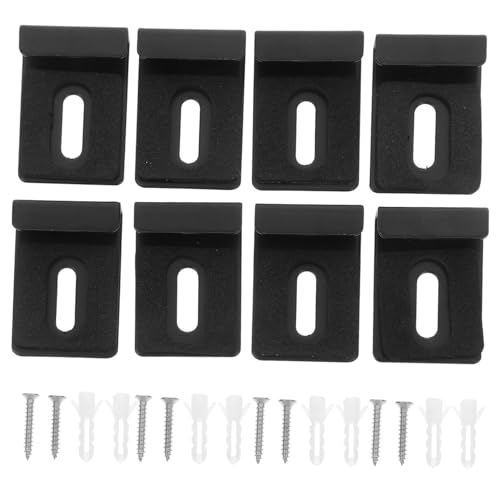 HOLIDYOYO 8 Stück Spiegelhalterungen mit Schrauben für Wandmontage von Rahmenlosen Spiegeln und Fliesen Robuste und Stilvolle Spiegelclips für Einfache Installation von HOLIDYOYO