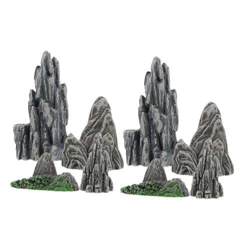 HOLIDYOYO 8 Stück Teiliges Micro Landschaft Felsen Miniatur Felsornamente für Aquarium Zubehör Mini Garten Bonsai Zen Dekoration Kompakt Vielfältige Designs von HOLIDYOYO