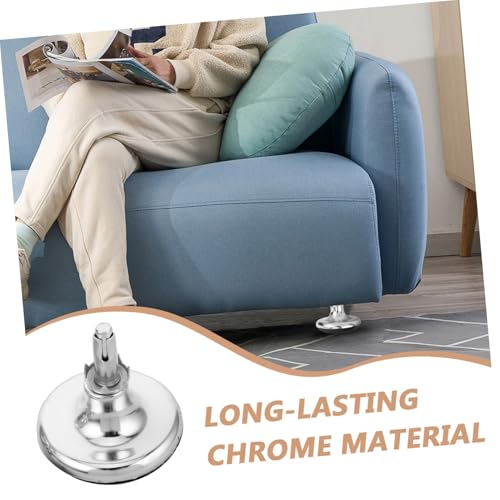 HOLIDYOYO 8 Stück Teiliges Möbelbeine aus Verchromtem Robuste Stuhl und Sofabeine mit Glatten Bodenschonern Vielseitig für Sofa Bett Stuhl Regal und Trommel Einfache Pin Installation von HOLIDYOYO