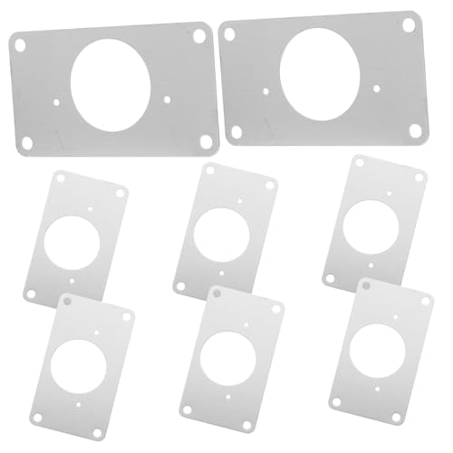 HOLIDYOYO 8 Stück Teiliges Scharnier Reparaturset Edelstahl mit Montageplatten und Dichtungen für Küchenschranktüren Stabile Scharnier Reparaturplatte Einfache Installation Vielseitig für von HOLIDYOYO