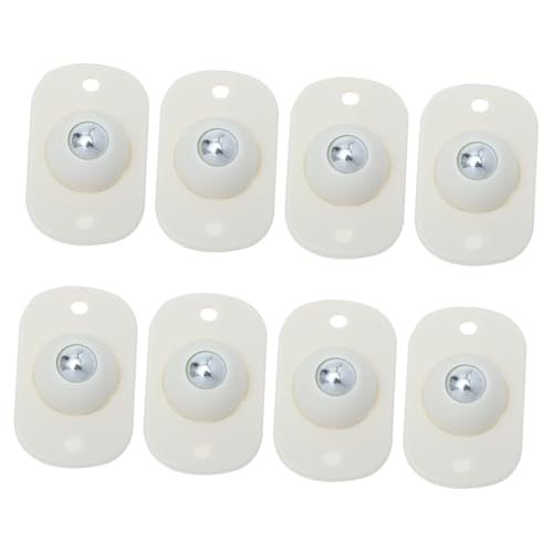 HOLIDYOYO 8 Stück Teiliges Selbstklebende Drehbare Möbelrollen aus Abs mit Geräuscharmen Stahlkugeln Hohe Tragfähigkeit Geeignet für Aufbewahrungsboxen Sideboards Nachttische und Mülltonnen von HOLIDYOYO