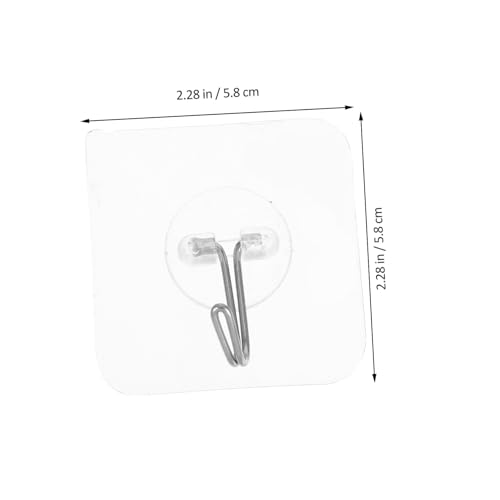 HOLIDYOYO 8 Stück Teiliges Transparentes Klebehaken Starkem Klebestreifen Selbstklebende Nahtlose Wandhaken für Küche Bad Wohnzimmer Langlebig Rückstandsfrei Entfernbar Vielseitig Einsetzbar von HOLIDYOYO