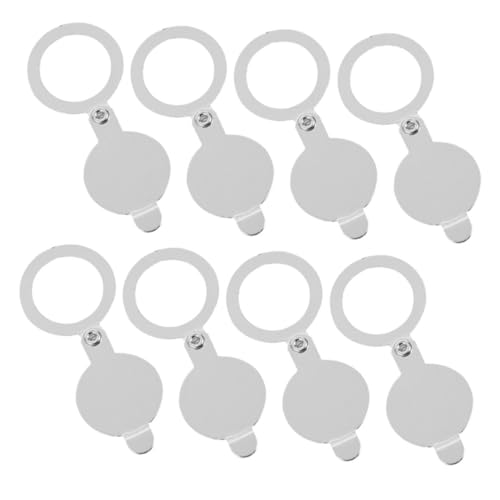 HOLIDYOYO 8 Stück Teiliges Türspion Abdeckplatten aus Kupfer Schützende Türlochabdeckung für Privatsphäre und Kompatibel mit Heim Türspion Einfache Montage Robust und Silberfarben von HOLIDYOYO