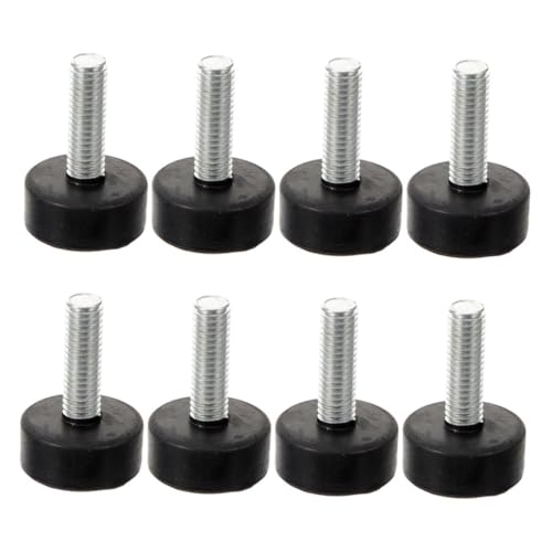 HOLIDYOYO 8 Stück Verstellbare Gummifüße Schraubbar Stoßdämpfend Schwerlast Möbelfüße Möbelbeine Für Stuhl Tisch Arbeitstisch Büro Zuhause von HOLIDYOYO