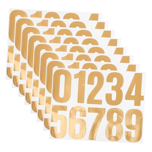 HOLIDYOYO 8Blatt Reflektierende Wasserdichte Nummernaufkleber Selbstklebend für Briefkasten Fenster Tür Autos Effiziente Lagerkennzeichnung und Schnelle Identifikation von HOLIDYOYO