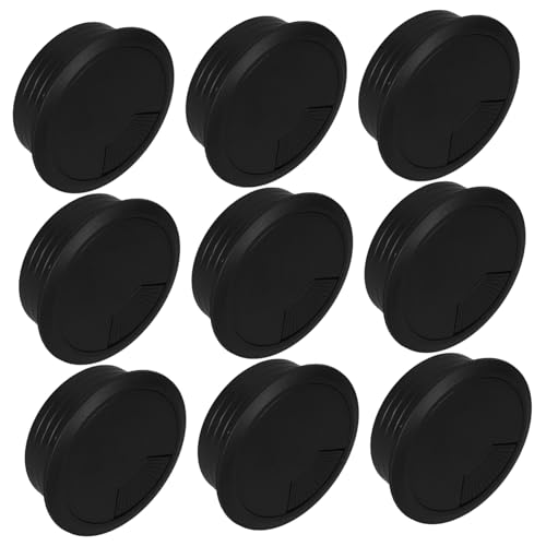 HOLIDYOYO 9 Stück Teiliges Kabeldurchführung Ø Kunststoff mit Drehbarem Klappdeckel für Schreibtisch Kabelloch Werkzeugfreie Montage Langlebig für Büro und Heimarbeitsplätze von HOLIDYOYO