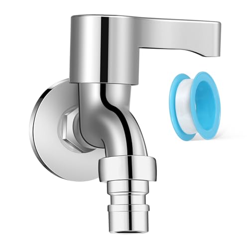 HOLIDYOYO Alloy Waschmaschinen Wasserhahn Wandmontage Frostsicher Langlebig Auslaufsicher mit Glattem Hebel Geeignet für Garten Waschküche Außenbereich HOLIDYOYO Alloy Waschmaschinen Wasserhahn Wandmontage Frostsicher Langlebig Auslaufsicher mit Glattem Hebel Geeignet für Garten Waschküche Außenbereich von HOLIDYOYO