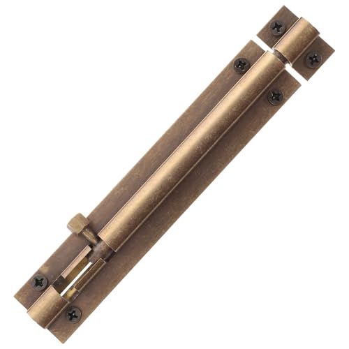 HOLIDYOYO Antiker Türschloss Riegel aus Massivem Kupfer Bronze Schieberiegel Korrosionsbeständiger Türbolzen Kompakter Riegel für Holztüren Fenster und Schuppen Einfache Montage Langlebige von HOLIDYOYO