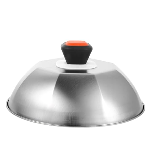 HOLIDYOYO Achteckiger Edelstahl-Grill-Deckel Grillkuppeldeckel Für Außen-Grills Wok-Deckel Aus Metall Für Camping-kochgeräte Koch-begießdeckel Ersatzabdeckung Für Grill-wender von HOLIDYOYO