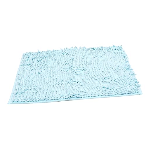 HOLIDYOYO Badezimmer Bodenmatte Badematten Fußmatte Weiche Badematte rutschfeste Badvorleger Und Duschmatten Saugfähige Waschbare Badezimmervorleger Waschraum Himmelblau Polyester von HOLIDYOYO