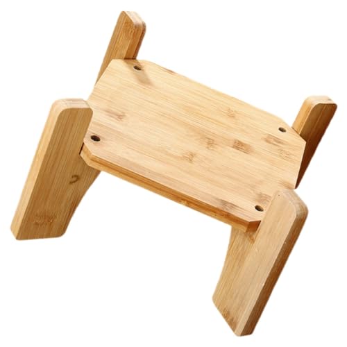 HOLIDYOYO Bambus Holz Getränkespender Ständer Stabiler Getränkehalter Vielseitig für Wasserkrug Blumentopf Fischglas Geeignet Pflegeleicht Elegantes Design von HOLIDYOYO