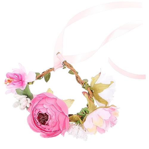 HOLIDYOYO Blumiger Katzenhalskragen für Haustiere Verstellbares und Leichtes Design für Partys und Tägliches Tragen für Katzen und Kleine Hunde Pinke Blumen Dekoration von HOLIDYOYO