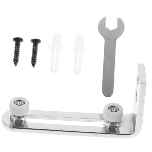 HOLIDYOYO Bodenführung für Schiebetüren aus Robustem Material Doppelte Rollenführung für Scheunentore Stabile Türführung zur Vermeidung von Türschwingen Einfache Montage Geeignet für von HOLIDYOYO