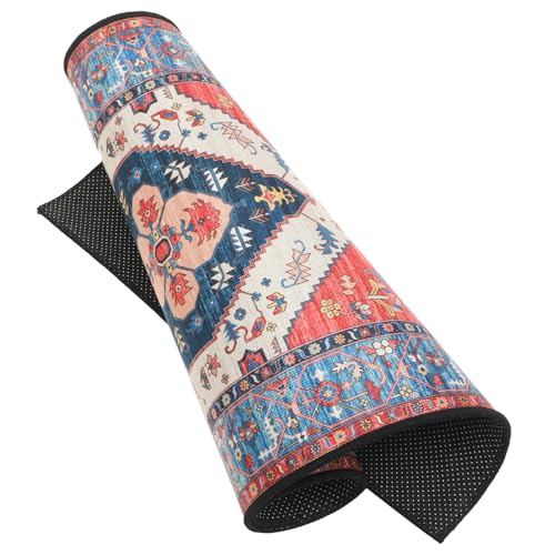 HOLIDYOYO Boho Teppich Vintage Design Ethnischer Stil Polyester Bodenmatte rutschfest Wohnzimmer Eingangsbereich Teppich HOLIDYOYO Boho Teppich Vintage Design Ethnischer Stil Polyester Bodenmatte rutschfest Wohnzimmer Eingangsbereich Teppich von HOLIDYOYO