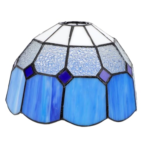 HOLIDYOYO Buntglas Lampenschirm für Fassung Farbiger Glas Lampenschirm mit Diamantmuster Künstlerischer Decken Wandlampenschirm Geeignet für Wohnzimmer Hotel Restaurant HOLIDYOYO Buntglas Lampenschirm für Fassung Farbiger Glas Lampenschirm mit Diamantmuster Künstlerischer Decken Wandlampenschirm Geeignet für Wohnzimmer Hotel Restaurant von HOLIDYOYO