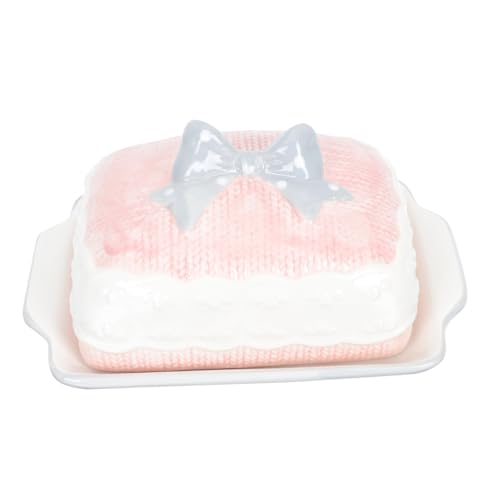 HOLIDYOYO Butterdose aus Keramik käseplatte käse platte schüssel keramik candy teller keramikschüsseln zarte Butterdose französische Butterdose empfindlich Geschirr Gericht Gebäcktablett von HOLIDYOYO