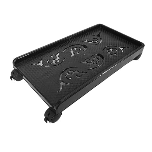 HOLIDYOYO Computer-Host-Halterung Aluminium Wagen Rollen Ständer Für CPU-Tower Einstellbar Tragbar Turm Stehen Schwer Handy, Mobiltelefon Verstellbarer Computerständer Zauberer Eisen Black von HOLIDYOYO