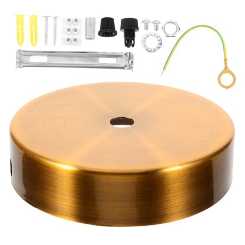 HOLIDYOYO Deckenleuchte Abdeckplatte Metall Ø DIY Lampenzubehör Montageplatte Kronleuchter Pendelleuchte Deckenbaldachin Einfache Runde Deckenlampenabdeckung von HOLIDYOYO
