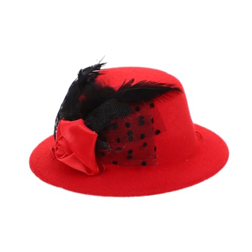 HOLIDYOYO Dekorativer Hunde aus Hochwertigem Material Verstellbar mit Stabilem Seil Langlebig und Komfortabel als Party und Fotorequisit für Welpen und Katzen Stilvoller Roter Pet Bowler HOLIDYOYO Dekorativer Hunde aus Hochwertigem Material Verstellbar mit Stabilem Seil Langlebig und Komfortabel als Party und Fotorequisit für Welpen und Katzen Stilvoller Roter Pet Bowler von HOLIDYOYO