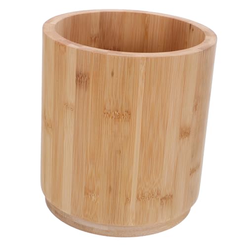HOLIDYOYO Drehbarer Holz utensilienhalter mit drehbasis Wasserdichtes Nachhaltiges Küchen organizer Spatel Essstäbchen Kleine Ablage Platzsparende Aufbewahrungsbox von HOLIDYOYO