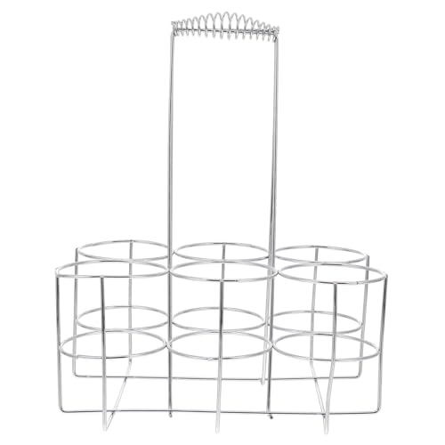 HOLIDYOYO Edelstahl Bierflaschen Träger Flaschenhalter mit Stabilem Griff Rostfrei Bruchsicher Praktischer Flaschenorganizer für Küche und Bar für Transport und Aufbewahrung von HOLIDYOYO