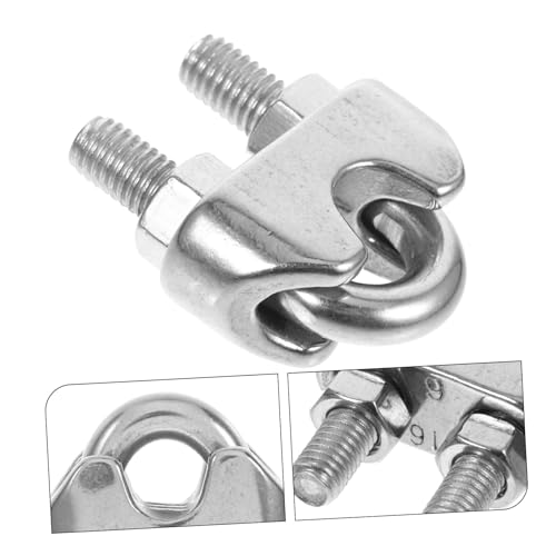 HOLIDYOYO Edelstahl Drahtseilklemme Rostfrei Langlebig Vielseitig für Kabel und Seilbefestigung Schnell Installierbar Kompakt Portabel für Drahtseilspanner und Seilklemmen Anwendungen von HOLIDYOYO