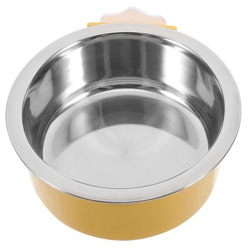 HOLIDYOYO Edelstahl Hundenapf zum Aufhängen mit Gelbem Clip Auslaufsicherer Napf für Hundekäfig Robuster Futternapf für Kleine Haustiere Wie Katzen Kaninchen und Vögel HOLIDYOYO Edelstahl Hundenapf zum Aufhängen mit Gelbem Clip Auslaufsicherer Napf für Hundekäfig Robuster Futternapf für Kleine Haustiere Wie Katzen Kaninchen und Vögel von HOLIDYOYO