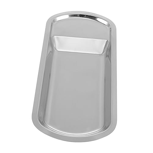 HOLIDYOYO Edelstahl Rechteckiges Servier Tablett Multifunktional Glatte Oberfläche Leicht zu Reinigen Buffet Tablett für Catering Picknick Hochzeiten Familienfeiern Spülmaschinenfest von HOLIDYOYO