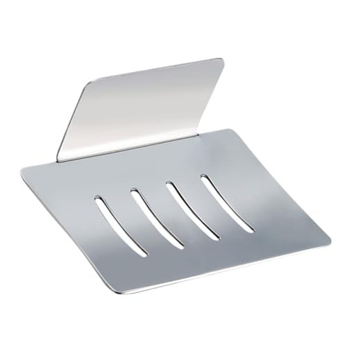 HOLIDYOYO Edelstahl Seifenhalter ohne Bohren Dickes Rostfreies Badezimmer Regal mit Ablauflöchern für Trockene Seife Selbstklebend Langlebig Geeignet für Bad und Küche von HOLIDYOYO