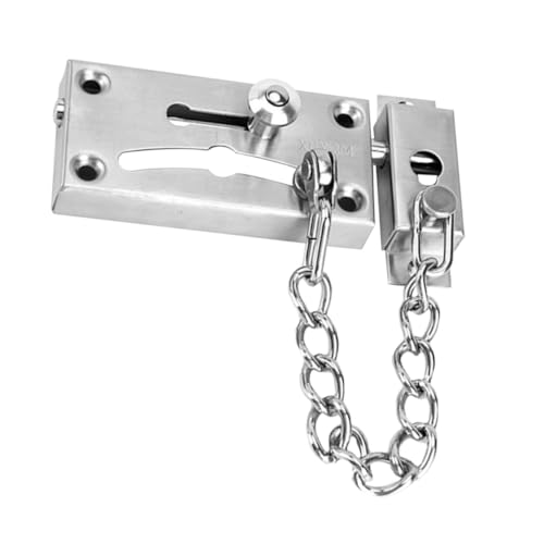 HOLIDYOYO Edelstahl Türkette mit Sicherheitsverriegelung Rostfrei Einfache Montage Anti diebstahl Türschutz für Haustüren Wohnung und Haus Teilöffnungsfunktion für Besucheridentifikation von HOLIDYOYO