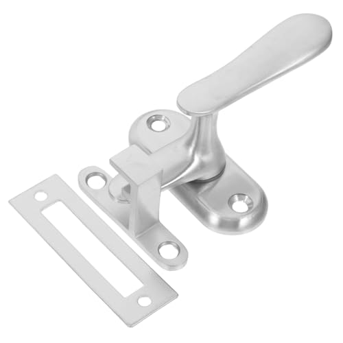 HOLIDYOYO Edelstahl Türriegel Schloss Rostfrei Langlebig Schiebeschloss für Fenster Schränke Badezimmer Einfache Montage Sicherer Schutz für Zuhause und Möbel Silberfarben Großer von HOLIDYOYO