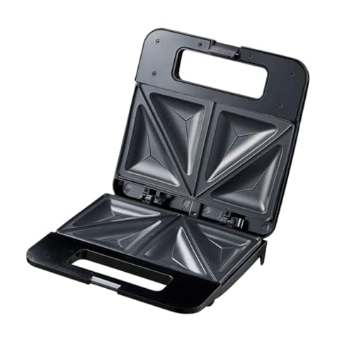 HOLIDYOYO Elektrischer Mini Sandwich Maker mit Antihaftbeschichteter Backfläche Doppelseitiger Heizung Automatischer Temperaturkontrolle Rutschfestem Sockel Kompakt für Frühstück und von HOLIDYOYO