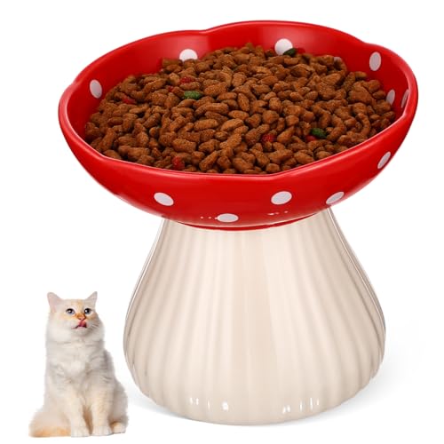 HOLIDYOYO Erhöhter Keramik Katzennapf mit Breiter Flacher Schale Stabiler Futternapf für Katzen Fördert Gesunde Haltung und Leichte Reinigung rutschfest und Komfortabel für Kleine Katzen HOLIDYOYO Erhöhter Keramik Katzennapf mit Breiter Flacher Schale Stabiler Futternapf für Katzen Fördert Gesunde Haltung und Leichte Reinigung rutschfest und Komfortabel für Kleine Katzen von HOLIDYOYO