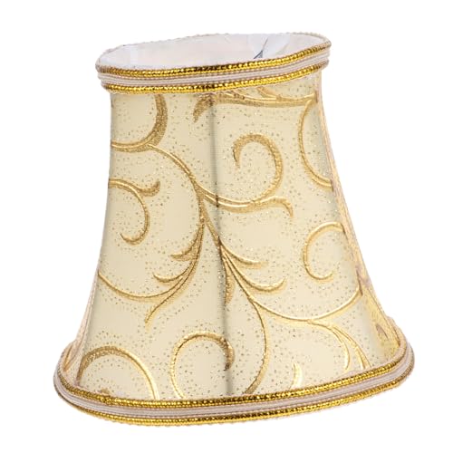HOLIDYOYO Europäischer Stoff Lampenschirm für Kronleuchter Rustikaler Vintage Stil Weicher Lichtdiffusor Langlebig Dekorativ für Tisch Wandlampen Warmes Licht von HOLIDYOYO