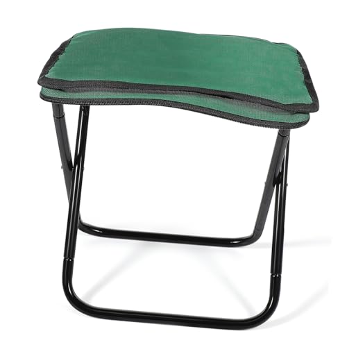 HOLIDYOYO Faltbarer Outdoor Klapphocker aus Aluminiumlegierung Leichter Campingstuhl mit Ergonomischem Sitz Stabiler Fußhocker für Angeln Wandern Backpacking und Garten Kompakt Tragbar von HOLIDYOYO
