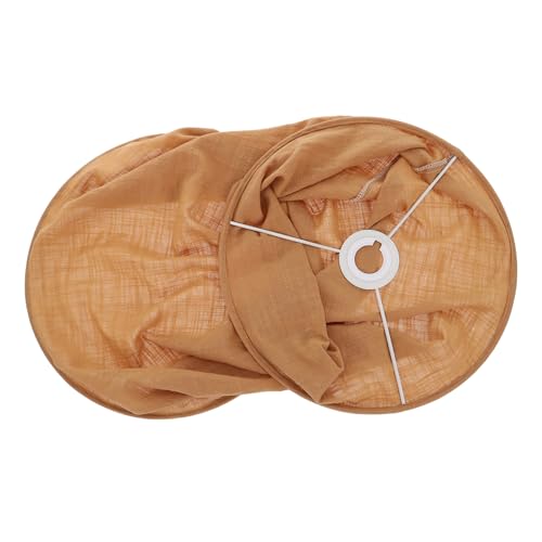 HOLIDYOYO Faltbarer Stofflampenschirm Karree Khaki für Hängeleuchte Deckenlampe Einfaches Design Stabiler Textilschirm für Wohnzimmer Schlafzimmer Party Dekoration von HOLIDYOYO