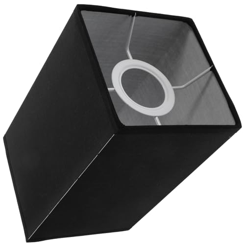 HOLIDYOYO Feiner Schwarzer Stoff Lampenschirm Ersatzschirm für Steh Tischlampen Rechteckiger Lampenschirm mit Einfachem Design Vielseitig für Wohnzimmer Schlafzimmer Restaurant Geeignet von HOLIDYOYO