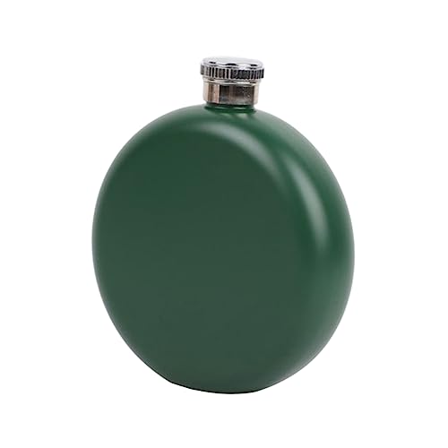 HOLIDYOYO Flachdeckel Kanister Tragbare Runde Hip Flask für Whisky Geeignet für Männer und Frauen Grün Rostfrei Auslaufsicher für Reisen und Outdoor Aktivitäten HOLIDYOYO Flachdeckel Kanister Tragbare Runde Hip Flask für Whisky Geeignet für Männer und Frauen Grün Rostfrei Auslaufsicher für Reisen und Outdoor Aktivitäten von HOLIDYOYO