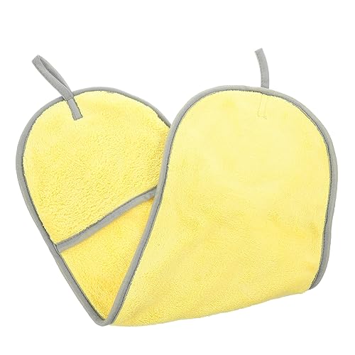 HOLIDYOYO Fleece Haustier Handtuch für Hunde und Katzen Extra Saugfähig Schnelltrocknend Waschbar für Bad und Xs Gelb von HOLIDYOYO