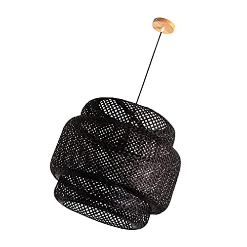HOLIDYOYO Geflochtene Pendelleuchte Retro Deckenlampe Schwarz Hängelampe für Restaurant und Wohnräume ohne und Vielseitig Einsetzbar HOLIDYOYO Geflochtene Pendelleuchte Retro Deckenlampe Schwarz Hängelampe für Restaurant und Wohnräume ohne und Vielseitig Einsetzbar von HOLIDYOYO