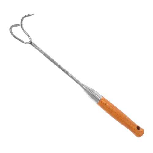 HOLIDYOYO Grillfleischhaken aus Robustem Edelstahl mit Verdicktem Haken für Sicheres Wenden und Greifen von Fleisch Beim Gas Holzkohlegrill Vielseitiger Bbq Fleischflipper für Outdoor küche von HOLIDYOYO