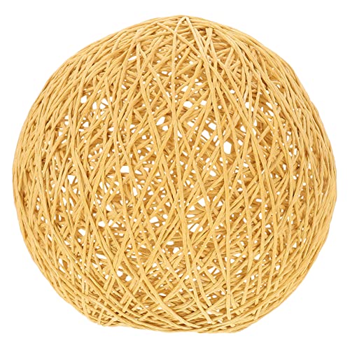 HOLIDYOYO Hängender Rattan Lampenschirm Kreative Deckenleuchte für Wohnzimmer Schlafzimmer und Bar Handgefertigte Lampe Leicht Installierbar und Augenschonend von HOLIDYOYO