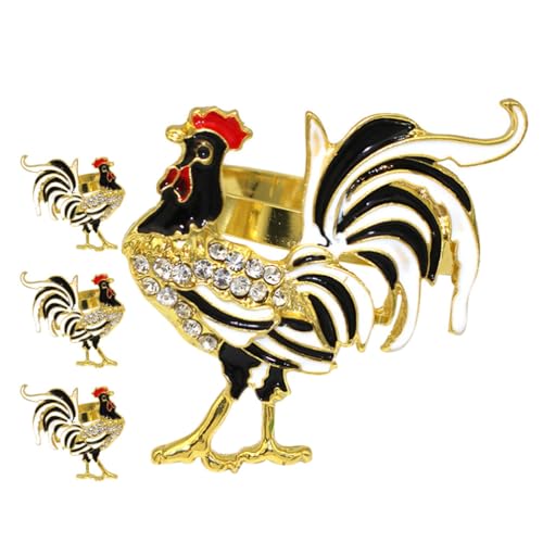 HOLIDYOYO 4stücke Osterei Hähnchen Serviettenringe Elegante Tischdekoration Für Ostern Robuste Serviettenhalter Für Abendessen Partys Und Bankette Für Zuhause Und Gastronomie HOLIDYOYO 4stücke Osterei Hähnchen Serviettenringe Elegante Tischdekoration Für Ostern Robuste Serviettenhalter Für Abendessen Partys Und Bankette Für Zuhause Und Gastronomie von HOLIDYOYO
