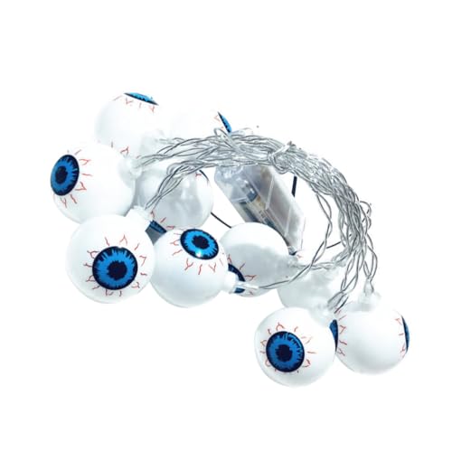 HOLIDYOYO Halloween LED Lichterkette mit Warmweißen Augen Batteriebetrieben Lang Dekorative Halloween Partybeleuchtung für Drinnen Stilvolle Grusel Deko für Fest und Restaurant von HOLIDYOYO